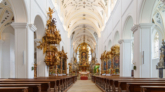 Abteikirche St. Michael, Bamberg, Mittelschiff mit "Himmelsgarten"